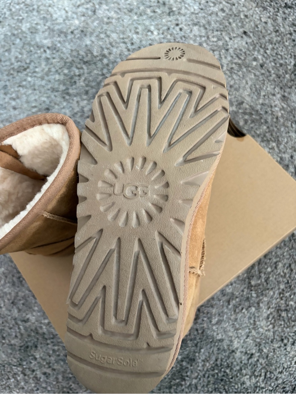 UGG Short Zip Boot in Chestnut Brown - Picture 5 of 6